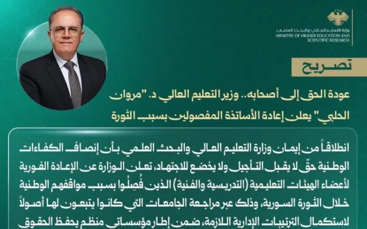 عودة الحق إلى أصحابه .. وزير التعليم العالي د. 
