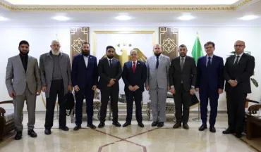لقاء وزير التعليم العالي والبحث العلمي الدكتور "مروان الحلبي" مع أمين عام مجلس الإفتاء الأعلى في سورية الدكتور "إبراهيم الحسون"والوفد المرافق