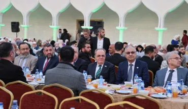 مأدبة إفطار رمضانية للطلاب الجامعيين في المدينة الجامعية بدمشق، بحضور وزير التعليم العالي والبحث العلمي الدكتور مروان الحلبي
